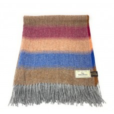 100% Wool Blanket/Throw/Rug - Colour Block Design Ref 1